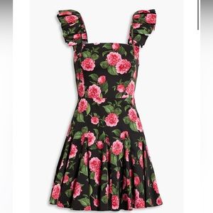 ALICE + OLIVIA
Ginny pleated floral-print cotton-blend poplin dress NWOT SIZE 4